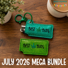 Load image into Gallery viewer, Best Buds Lighter Case (2 styles available) machine embroidery design DIGITAL DOWNLOAD