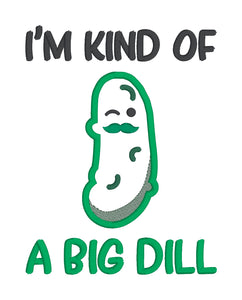 Big Dill applique machine embroidery design (4 sizes included) DIGITAL DOWNLOAD