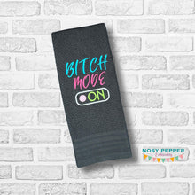 Load image into Gallery viewer, B!tch mode machine embroidery design (5 sizes included) DIGITAL DOWNLOAD