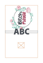 Load image into Gallery viewer, B!tch Please Notebook Cover (2 sizes available) machine embroidery design DIGITAL DOWNLOAD