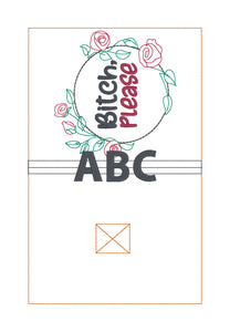 B!tch Please Notebook Cover (2 sizes available) machine embroidery design DIGITAL DOWNLOAD