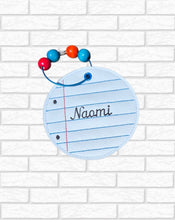 Load image into Gallery viewer, Blank Notebook bag tag/ornament/bookmark machine embroidery design DIGITAL DOWNLOAD