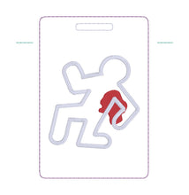 Load image into Gallery viewer, Body applique luggage tag set machine embroidery design DIGITAL DOWNLOAD