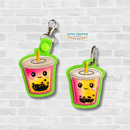 Boba applique shaker snap tab and eyelet fob Oct 24 Mystery Bundle (single and multi files included) machine embroidery file DIGITAL DOWNLOAD
