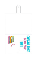Load image into Gallery viewer, Book Fair top load notebook cover machine embroidery design DIGITAL DOWNLOAD