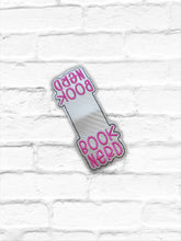 Load image into Gallery viewer, Book Nerd bookmark machine embroidery design DIGITAL DOWNLOAD