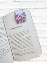 Load image into Gallery viewer, Book Nerd bookmark machine embroidery design DIGITAL DOWNLOAD