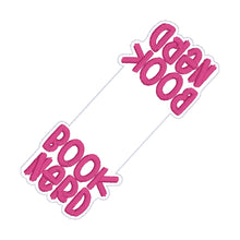 Load image into Gallery viewer, Book Nerd bookmark machine embroidery design DIGITAL DOWNLOAD