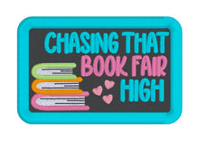 Load image into Gallery viewer, Book Fair patch (2 sizes included) machine embroidery design DIGITAL DOWNLOAD