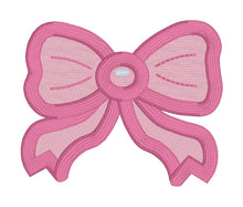 Load image into Gallery viewer, Bow patch (2 sizes included) machine embroidery design —JAN 26 MB—DIGITAL DOWNLOAD
