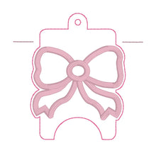 Load image into Gallery viewer, Bow Appliqué Sanitizer Case (2 sizes available) machine embroidery design DIGITAL DOWNLOAD