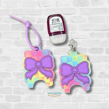 Load image into Gallery viewer, Bow Appliqué Sanitizer Case (2 sizes available) machine embroidery design DIGITAL DOWNLOAD