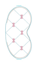 Load image into Gallery viewer, Bow Quilted sleep mask machine embroidery design (2 sizes included)--2026 Skill Builder Bundle--DIGITAL DOWNLOAD