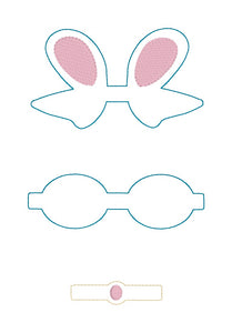 Bunny Bow (2 sizes included) machine embroidery design DIGITAL DOWNLOAD