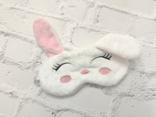 Load image into Gallery viewer, Bunny sleep mask machine embroidery design (2 sizes included) DIGITAL DOWNLOAD