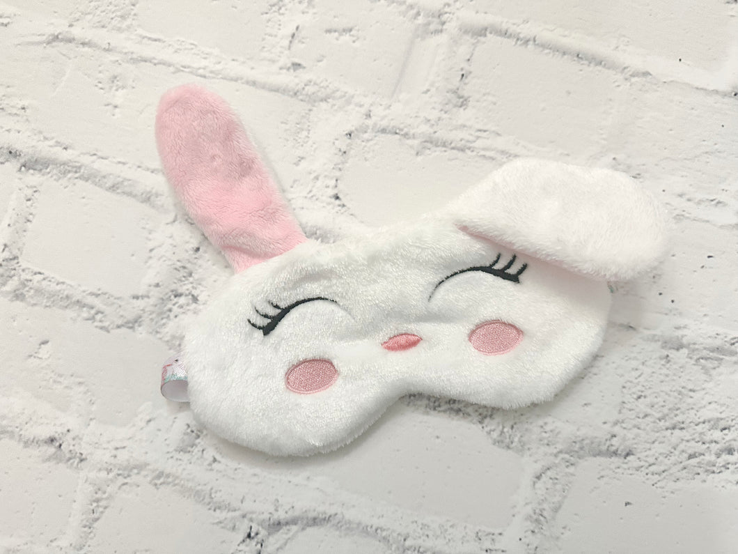 Bunny sleep mask machine embroidery design (2 sizes included) DIGITAL DOWNLOAD