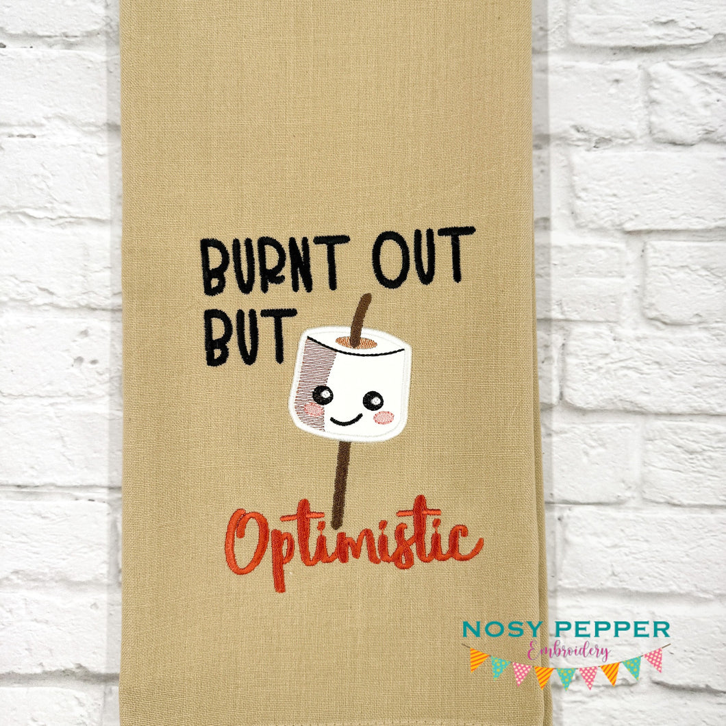 Burnt Out applique 2025 Summer Mini Skill Builder Bundle machine embroidery design (5 sizes included) DIGITAL DOWNLOAD