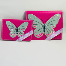 Load image into Gallery viewer, Butterfly applique notebook cover (2 sizes available) machine embroidery design DIGITAL DOWNLOAD