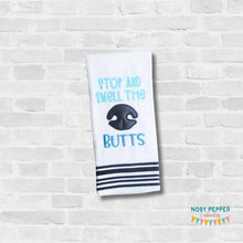 Load image into Gallery viewer, Smell The Butts applique —Feb 26 MB—machine embroidery design (4 sizes included) DIGITAL DOWNLOAD