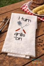 Load image into Gallery viewer, I turn grills on machine embroidery design (4 sizes included) DIGITAL DOWNLOAD