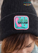 Load image into Gallery viewer, Call Me Never patch (2 sizes included) machine embroidery design DIGITAL DOWNLOAD