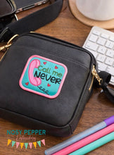 Load image into Gallery viewer, Call Me Never patch (2 sizes included) machine embroidery design DIGITAL DOWNLOAD