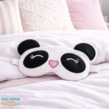 Load image into Gallery viewer, Panda Applique Sleep Mask machine embroidery design (2 sizes included) DIGITAL DOWNLOAD