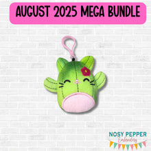 Load image into Gallery viewer, Cactus Cat stuffie (6 sizes included) machine embroidery design DIGITAL DOWNLOAD