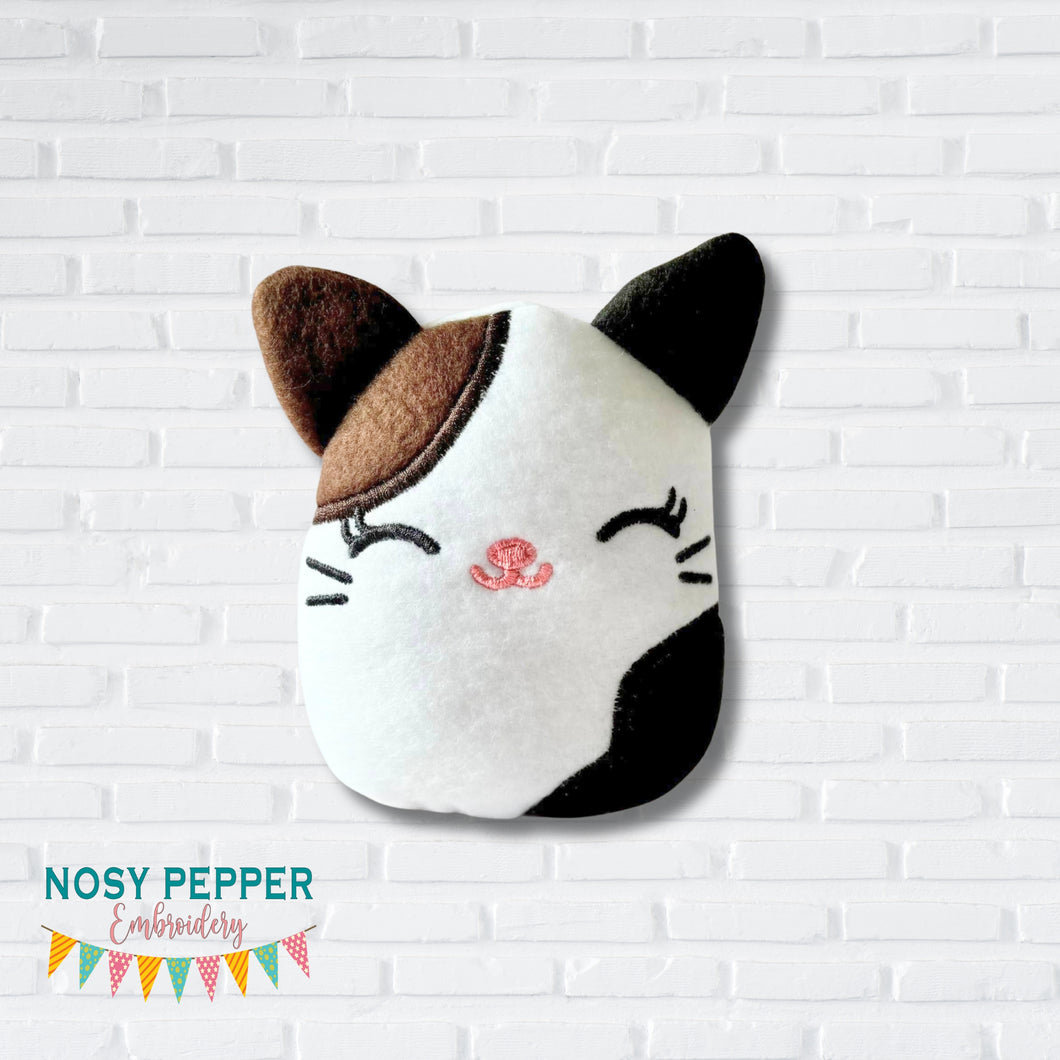 Calico stuffie (5 sizes included) machine embroidery design DIGITAL DOWNLOAD