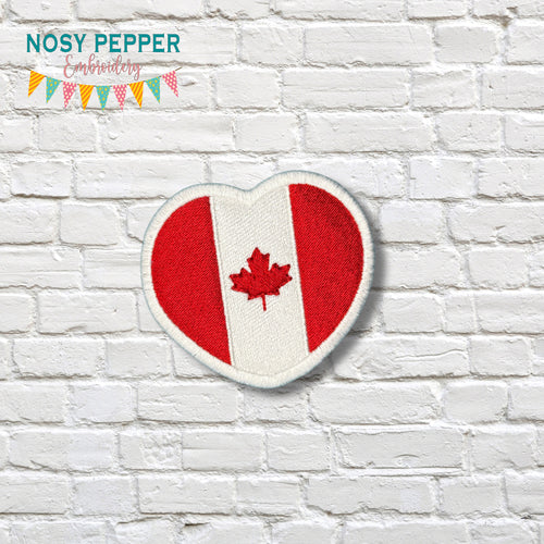 Canadian Flag patch (2 sizes included) machine embroidery design DIGITAL DOWNLOAD