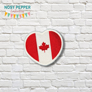 Canadian Flag patch (2 sizes included) machine embroidery design DIGITAL DOWNLOAD