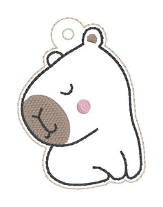 Capybara snap tab and eyelet fob Nov 24 Mystery Bundle (single and multi files included) machine embroidery file DIGITAL DOWNLOAD