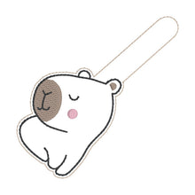 Load image into Gallery viewer, Capybara snap tab and eyelet fob Nov 24 Mystery Bundle (single and multi files included) machine embroidery file DIGITAL DOWNLOAD