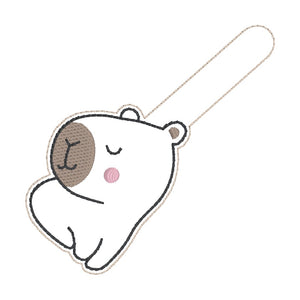 Capybara snap tab and eyelet fob Nov 24 Mystery Bundle (single and multi files included) machine embroidery file DIGITAL DOWNLOAD
