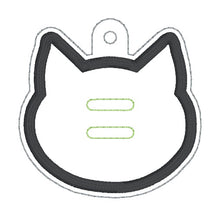 Load image into Gallery viewer, Cat Appliqué Eyeglass Holder machine embroidery design DIGITAL DOWNLOAD