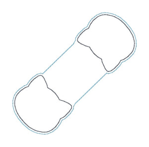 Cat magnetic bookmark machine embroidery design (single and multi files included) DIGITAL DOWNLOAD