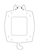 Load image into Gallery viewer, Cat ITH Tray Machine Embroidery Design --Jan '26 MB--| In The Hoop Catchall Tray | 4 Sizes Included | Digital Download