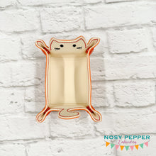 Load image into Gallery viewer, Cat ITH Tray Machine Embroidery Design --Jan '26 MB--| In The Hoop Catchall Tray | 4 Sizes Included | Digital Download