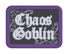 Load image into Gallery viewer, Chaos Goblin patch (2 sizes included) machine embroidery design DIGITAL DOWNLOAD