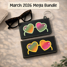Load image into Gallery viewer, Sunglasses Applique Case ITH Embroidery Design – Eyeglass Holder (2 Versions included)