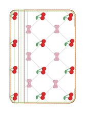 Load image into Gallery viewer, Cherry Quilted ITH Bag (4 sizes available) machine embroidery design DIGITAL DOWNLOAD