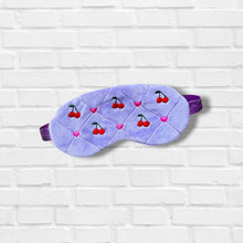 Load image into Gallery viewer, Cherry Quilted sleep mask machine embroidery design (2 sizes included) DIGITAL DOWNLOAD