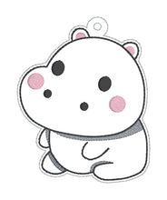 Load image into Gallery viewer, Chonky Hippo bookmark/ornament/bag tag machine JUNE 2024 MYSTERY BUNDLE embroidery design DIGITAL DOWNLOAD