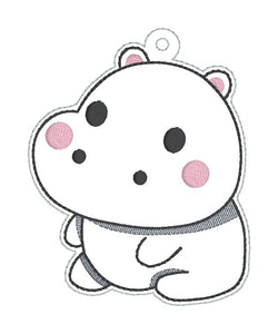 Chonky Hippo bookmark/ornament/bag tag machine JUNE 2024 MYSTERY BUNDLE embroidery design DIGITAL DOWNLOAD