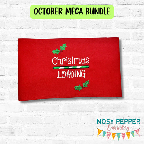 Christmas Loading Candy machine embroidery design (5 sizes included) DIGITAL DOWNLOAD
