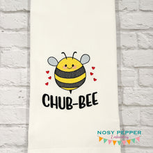 Load image into Gallery viewer, Chub-Bee sketchy July &#39;25 Mystery Bundle machine embroidery design (5 sizes included) DIGITAL DOWNLOAD