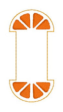 Load image into Gallery viewer, Citrus magnetic bookmark machine embroidery design DIGITAL DOWNLOAD