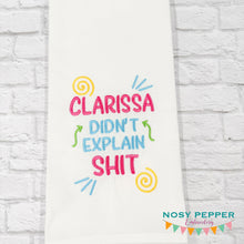 Load image into Gallery viewer, Clarissa machine embroidery design (4 sizes included) DIGITAL DOWNLOAD