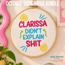 Load image into Gallery viewer, Clarissa machine embroidery design (4 sizes included) DIGITAL DOWNLOAD
