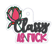 Load image into Gallery viewer, Classy AF snap tab and eyelet fob set 25 Fall Mature Mystery Bundle (single and multi files included) machine embroidery design DIGITAL DOWNLOAD